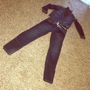 Unisex TRUE RELIGION “johnny” Jean jacket for kids